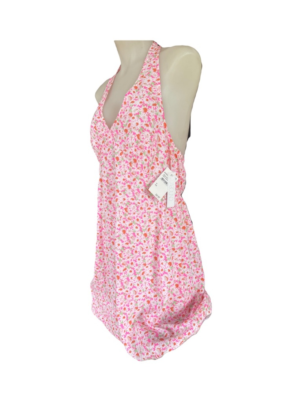 Nordstrom Rack pink Floral Halter Dress NWT M - Picture 2 of 4